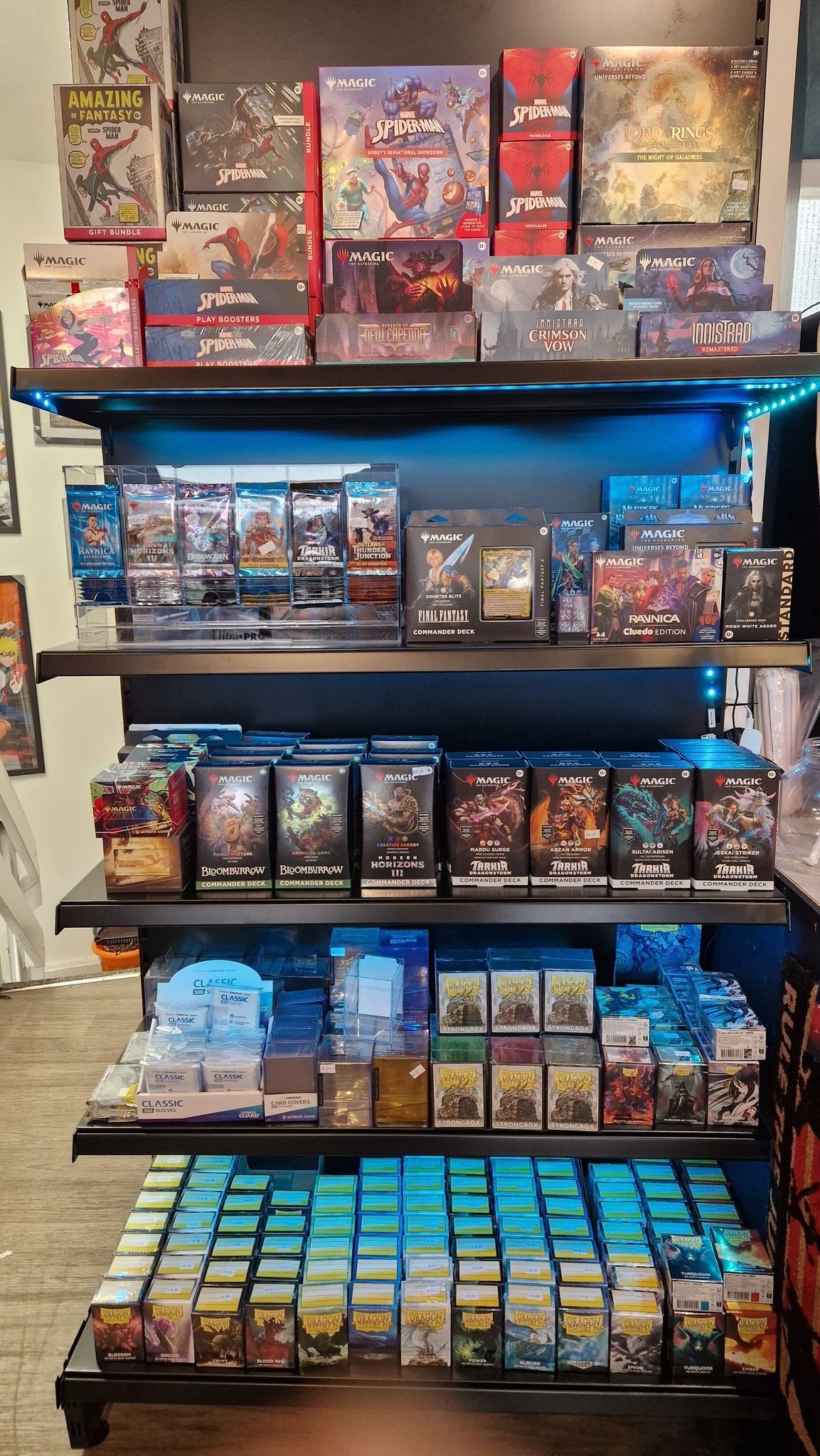 Produtos de Magic em uma loja